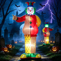 Halloween Inflatable Scary Clown with LED Lights - 6FT Outdoor Yard Decor - Variation of Clown