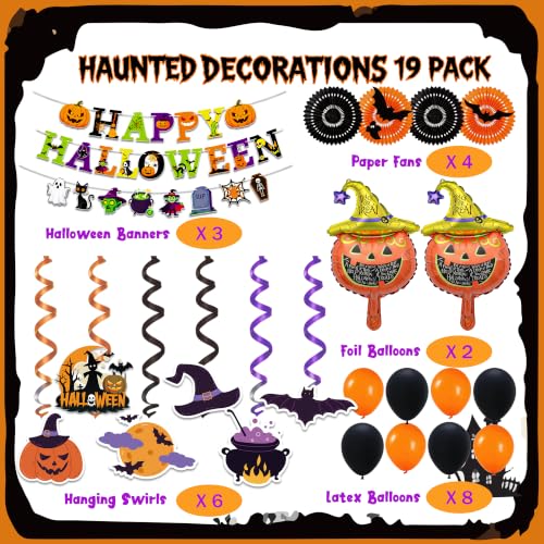 Halloween Decorations Set - 23 Pack Spooky Party Decor for Fall Festivities