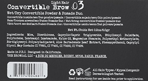 The BrowGal – 2 In 1, Convertible Brow-03 Full Definition – Natural Makeup Powder, Professional Facial Beauty Cosmetic Makeup, Highlighters For Glowing Look And Use As Women Gifts - "2.1In, Light Hair