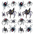 Halloween Shadow Spider Temporary Tattoos Waterproof Assorted 2 Sheets