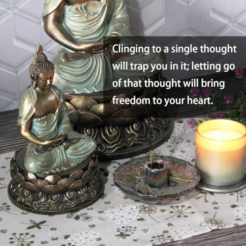 Gold Buddha Statue for Home Decor Meditation Zen Sculpture 8.3 Inch