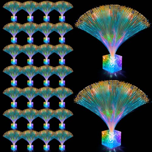 Mini Fiber Optic Lamp Glow Party Favors - Clear 10 Inch, 30 Pack