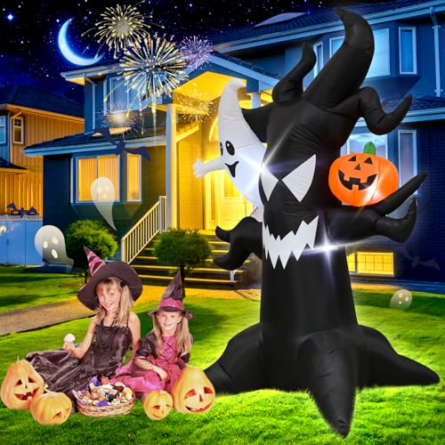 6ft Haunted Tree Inflatable Ghost & LED Pumpkin Halloween Yard Decor - Variation of THIS listing