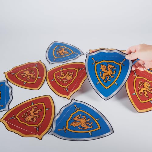 Medieval Knight Shield Banner Set for Fantasy Party and Renaissance Fair Decorations