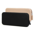 AIBFRID 2PCS Silicone Makeup Brush Bag Travel Zipper Makeup Bag Small Makeup Brush Case Makeup Brush Holder for Travel(Black, Khaki)