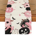 Pink Halloween Table Runner 13x108 Inch Home Party Decor - Artoid Mode