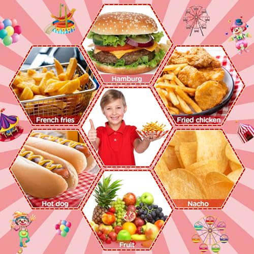 Carnival Themed Disposable Food Trays - 200 Pack for Parties & Events