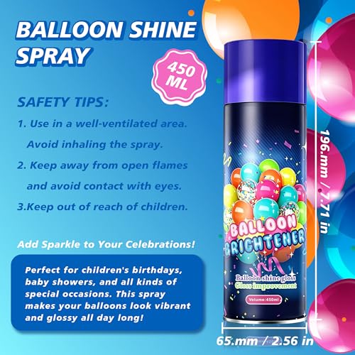 Balloon Shine Spray 450ml – Instant High-Gloss for Latex & Foil Balloons - 1 Pack
