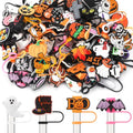 10mm Halloween Straw Cover Caps - 50 Pack for Stanley Cups