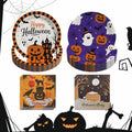 Halloween Paper Plates and Napkins Set for 40 Guests - Disposable Party Tableware