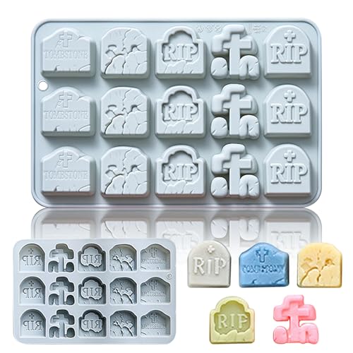 Halloween Tombstone Silicone Mold for Candy, Chocolate & Desserts