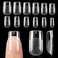 C-Short Square Nail Tips 120Pcs Pre-Buff Gel Fake Nails Matte Short Square