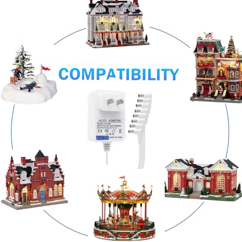 4.5V Lemax Power Adapter for Christmas & Halloween Village Lights 8 Outlets