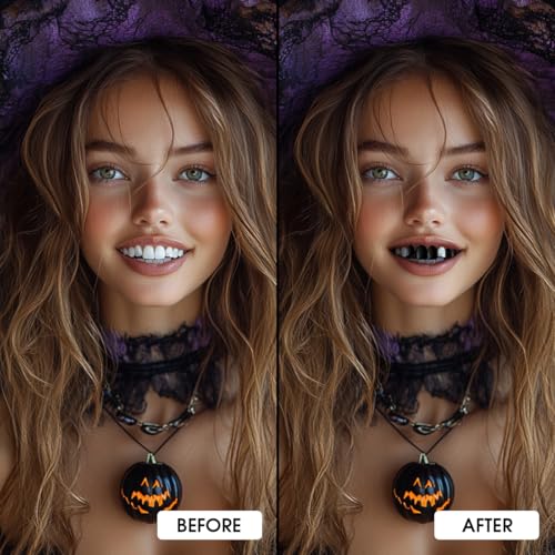 Black Tooth Paint - Temporary Black Teeth Makeup for Halloween & Cosplay - Black