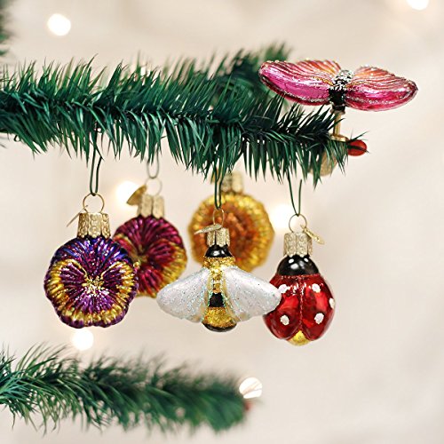 Mini Garden Ornament Set - Handcrafted Glass Holiday Decorations for Christmas Tree