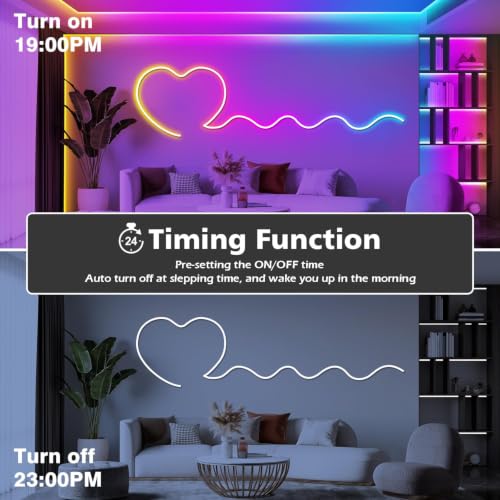 20Ft RGB LED Neon Rope Lights Waterproof Outdoor & Indoor Decor