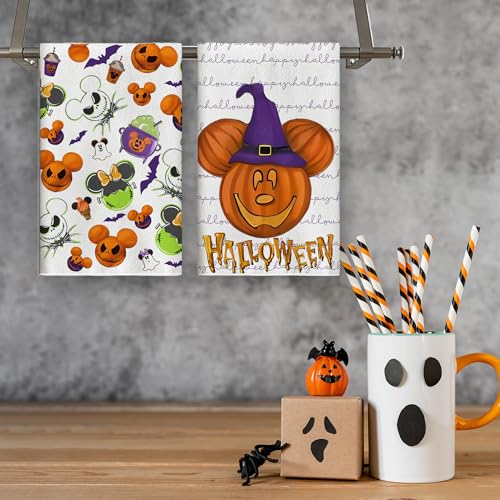 Halloween Kitchen Towels 18x26 Inch Spider Design for October Home Party Decor