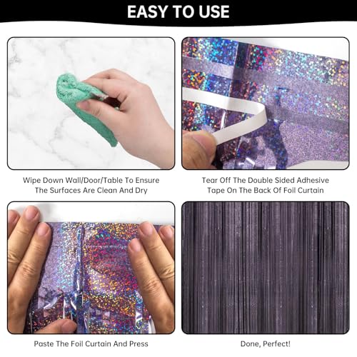 Black Glitter Metallic Foil Fringe Curtain Backdrop - Variation of THIS Listing
