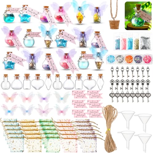 Fairy Magic Potion Kit with 24 Bottles for DIY Fairy Decorations and Party Crafts