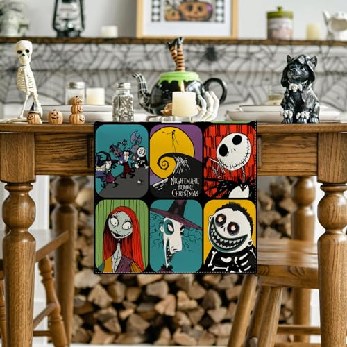 Halloween Table Runner 13x72 Inch Spooky Party Decor Linen