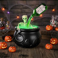 Halloween Outdoor Indoor Witches Cauldron Decoration Set with Mist and Lights