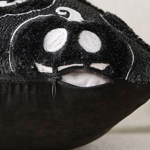 Halloween Pumpkin Pillow Covers 18x18 Set of 2 Black White Decor Variation of Blackwhite Pumpkins