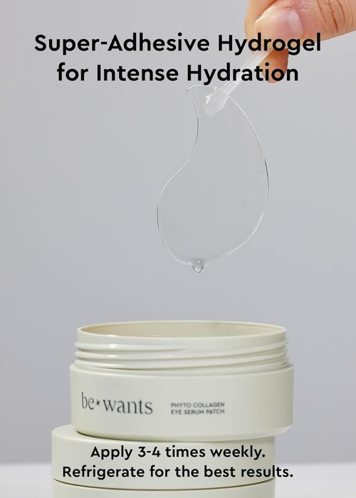 bewants Under Eye Patches for Puffy Eyes, Korean Under Eye Mask with Vegan Collagen and 71.9% Bamboo Water, Patches for Dark Circles and Cooling, 60 pieces