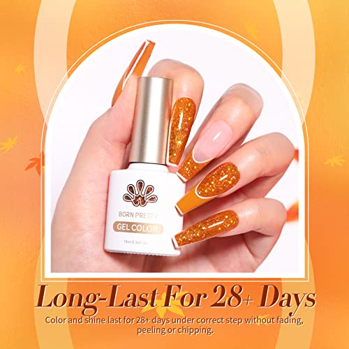 Born Pretty Maple Caramel Fall Winter Gel Nail Polish Set - 6 Trendy Shades