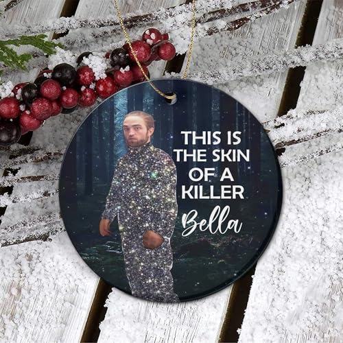 Funny Vampire Christmas Ornament - Ceramic Holiday Tree Decor - Holiday Gift - Variation 1