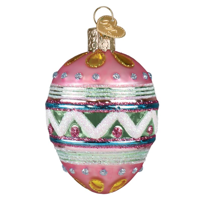 Glass Easter Egg Ornament - Handcrafted Holiday Decoration for Christmas Tree