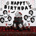 166PCS Gothic Halloween Birthday Decorations Party Supplies Set for Girls Women