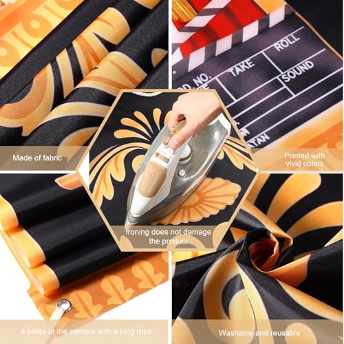 Halloween Horror Movie Night Door Banner with Ticket Booth Decor
