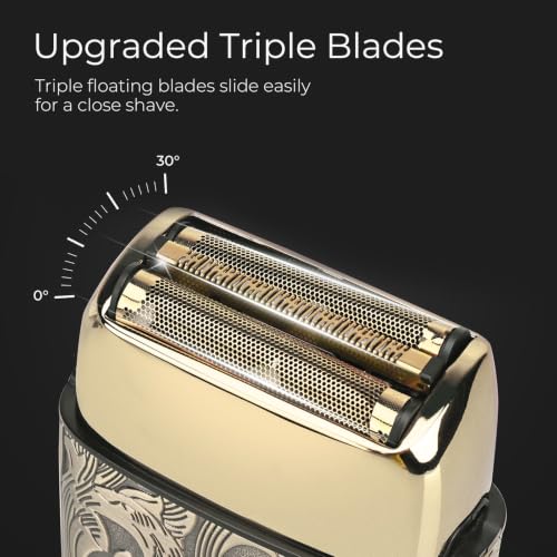 Men's Foil Shaver - Electric Razor for Face & Beard, Rechargeable, Adjustable Speed