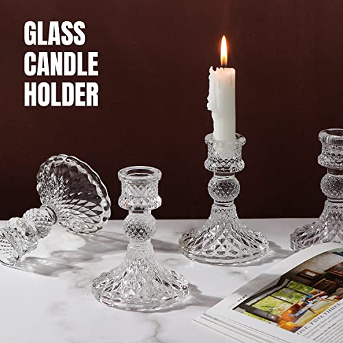 Gold Tealight Candle Holders Set with Crystal Clear Candlestick Holders - 24Pcs