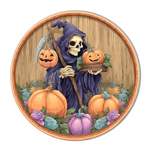 Halloween Wall Decor Poster Set - Pumpkins Witch Horror 12x12 Inch