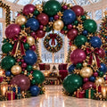 Gothic Balloon Arch Kit - Red, Blue, Green, Gold Double Stuffed Balloons for Parties