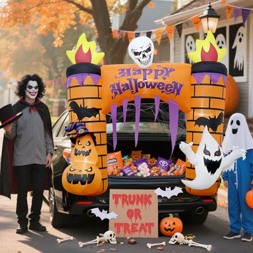 5.2FT Halloween Inflatable Archway for Trunk or Treat Car Decorations - Spooky Yard & Entrance Decor