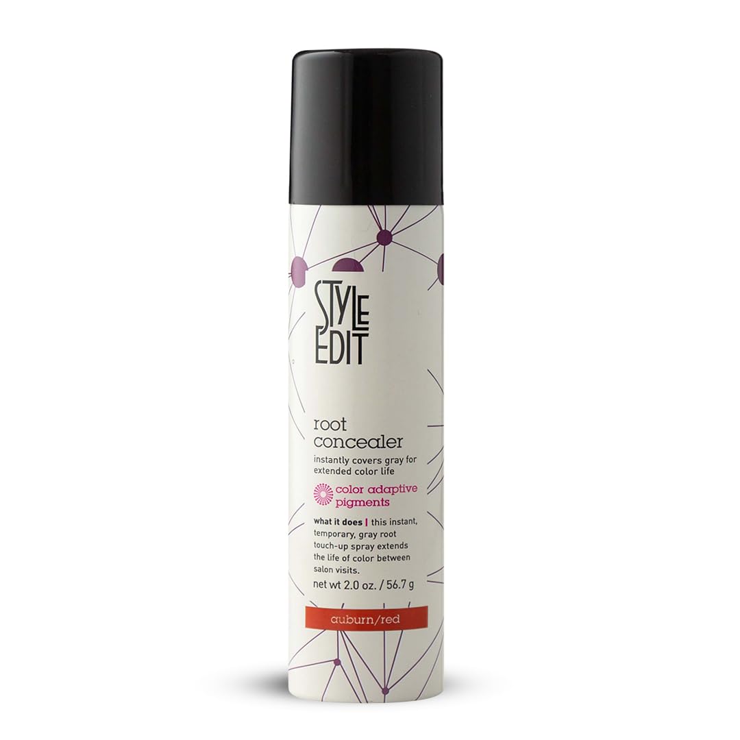 Style Edit Root Touch Up Spray - Temporary Auburn Hair Color for Gray Roots | Salon-Quality Concealer, 2 oz