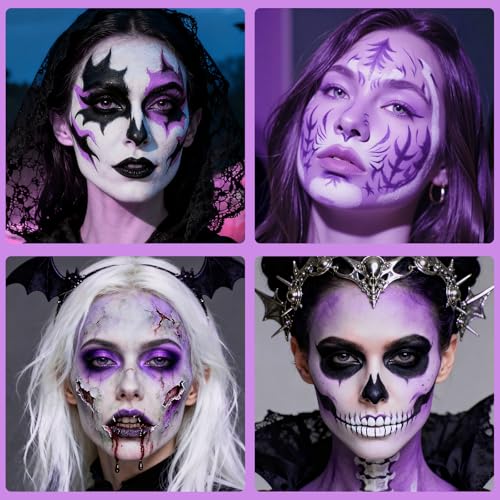 Light Purple Oil-Based Face & Body Painting Foundation for Halloween Cosplay