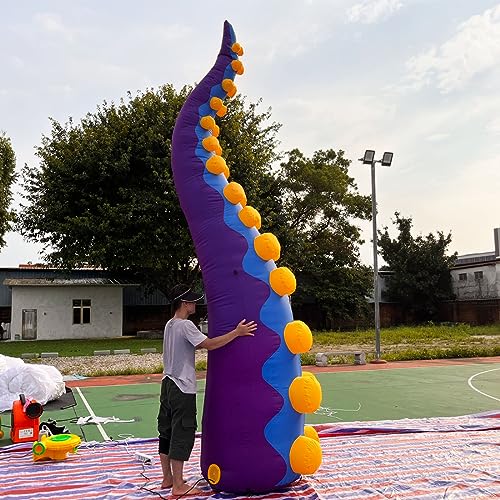 Inflatable Octopus Tentacle Decor with Blower - Purple A for Halloween & Outdoor Events