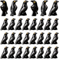30 Pcs Mini Resin Black Raven Bird Figurines for Halloween Decorations - Tiny Crow Ornaments