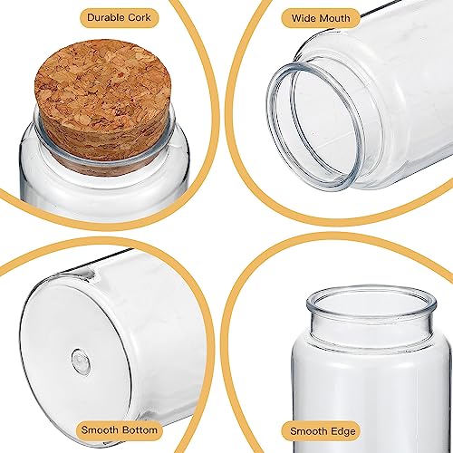 50 Pack 130ml Plastic Potion Bottles with Cork Lids for DIY Crafts