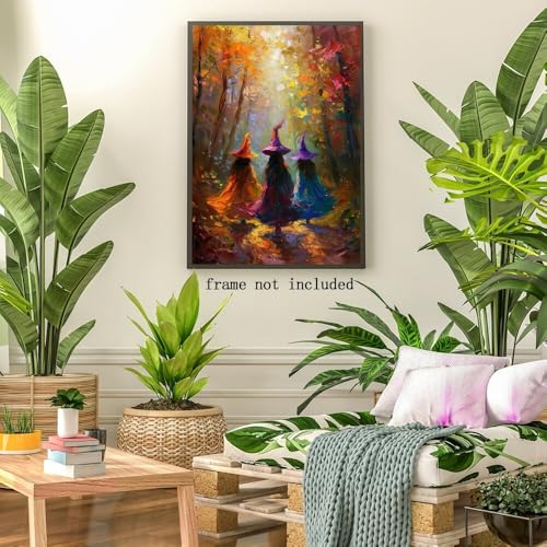 Halloween Wall Art Witch Poster 16x24 Unframed Gothic Dark Academia Decor - Style 2