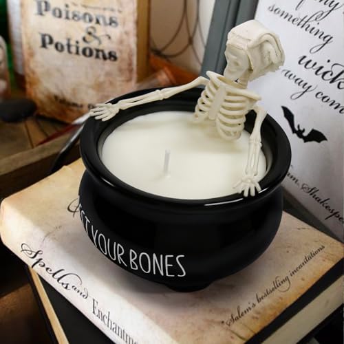 Halloween Skeleton Candle with Cinnamon Scent - Indoor Decor
