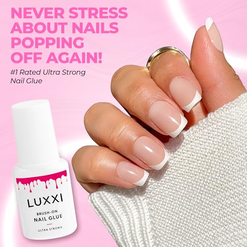 Brush On Nail Glue for Press On Nails Quick Dry Ultra Strong 7ml