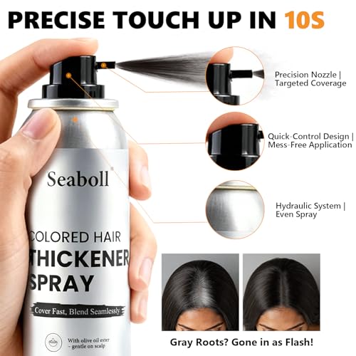 Root Touch Up Hair Color Spray - Dark Brown 4oz for Natural Gray Coverage