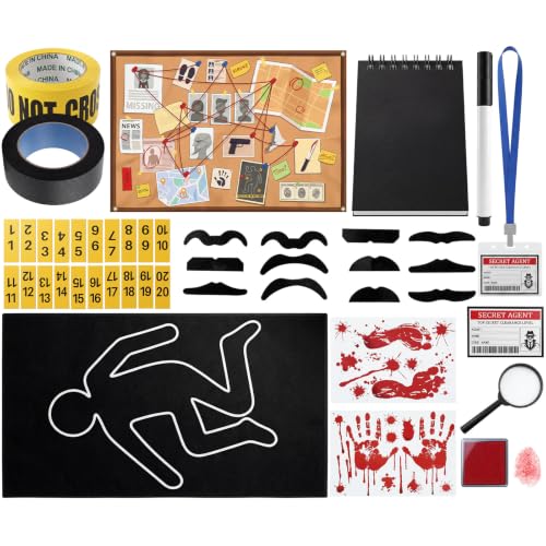 Crime Scene Party Decorations Kit for Detective Themed Events - 71 Pieces
