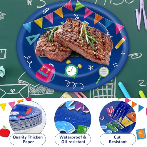 Thank You Teachers Paper Plate Set - 50pcs 11-Inch Disposable Party Supplies