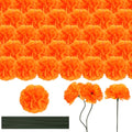 Artificial Marigold Flower Heads Bulk for DIY Decor Halloween Thanksgiving