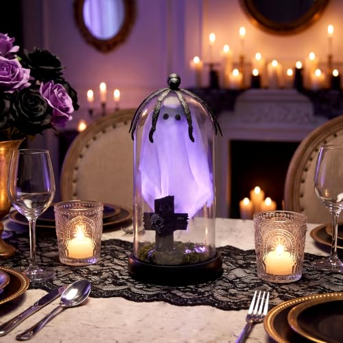 Halloween Ghost Light-Up Dome Centerpiece - Spooky Tabletop Decor